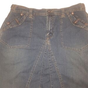 Jones & Co. Denim A-Line Skirt 10